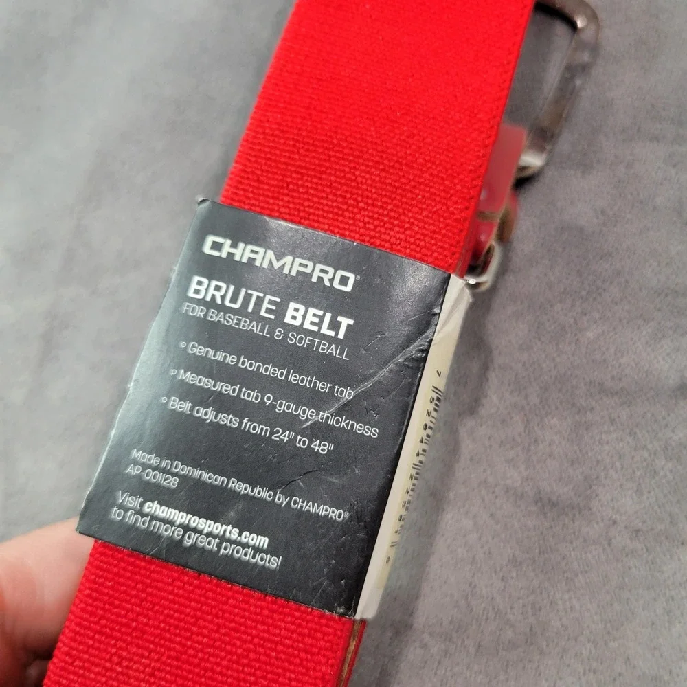 Champro Brute Belt Red Adult Baseball‎ Softball 1.5 Inch Wide